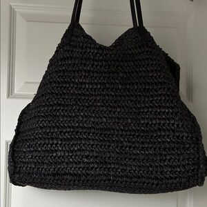 Banana Republic Factory Black Textured Tote